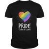 LGBT Pride Love Is Love Rainbow Heart Gay Rights Support T-Shirt