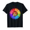 LGBT Pride Love Is Love Sunflower Rainbow Colors Gifts T-Shirt