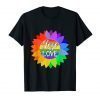 LGBT Pride Love Is Love Sunflower Rainbow Colors T-Shirt