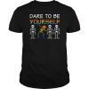 LGBT Pride Skeleton Dabbing Dare To Be Yourself Gifts T-Shirts