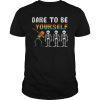 LGBT Pride Skeleton Dabbing Dare To Be Yourself Gifts Tee Shirt