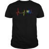 LGBT Rainbow Heartbeat T-shirt Gay and Lesbian Pride