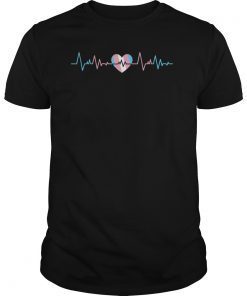 LGBT Rainbow Heartbeat Tshirt Gay Transgender Pride Art Gift