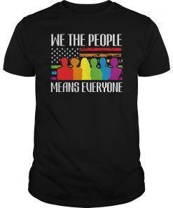 LGBTQ Flag Support Everyone Civil Rights Protest Tee Shirt