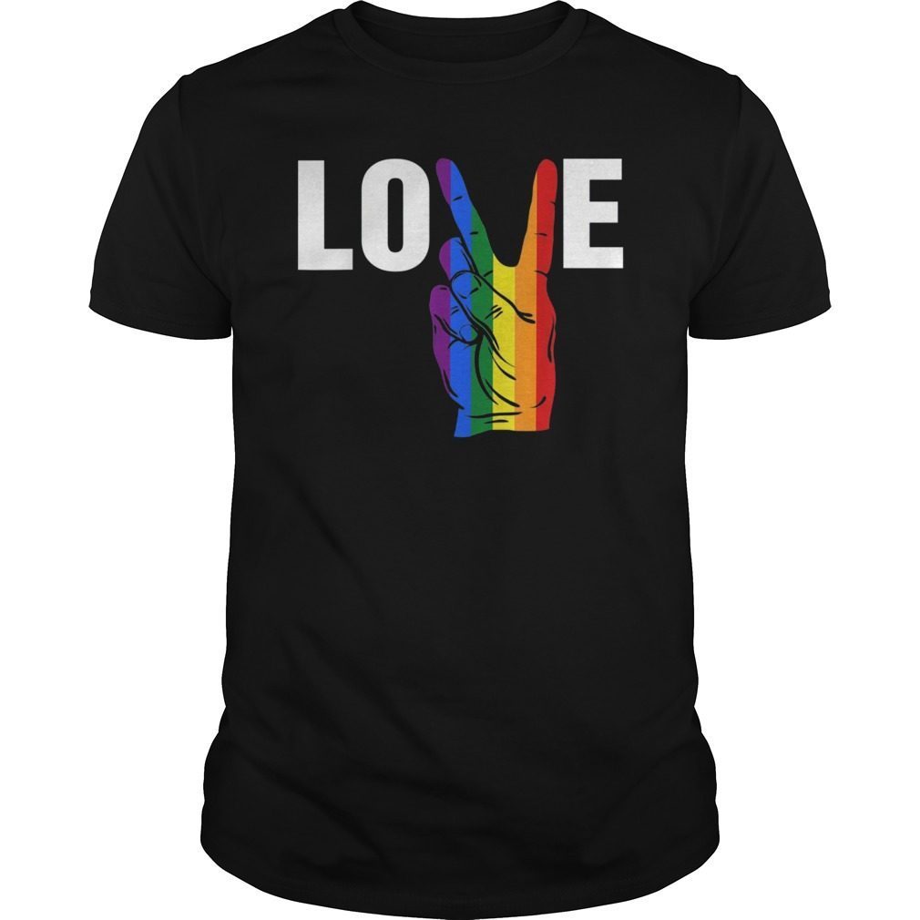 LOVE Peace Sign Rainbow Gay Pride Love Is Love T Shirts - Reviewshirts ...