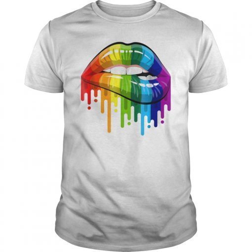 Lgbt Gay Homosexual Lesbian Rainbow Lips Pride Shirt