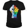 Lgbt Resist Gay Pride Fist Argentina Flag T shirt
