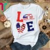 Love Camping USA Flag 4th of July Flip Flop Camper USA Flag Shirt