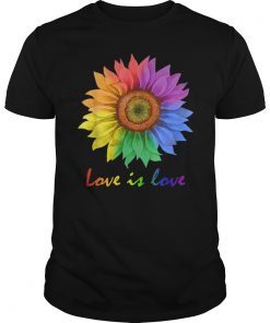 Love Is Love T-Shirt Sunflower Lgbt Rainbow Shirt