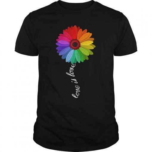 Love Is Love T-shirt Love Daisy Lgbt Rainbow Shirt Gay T-Shirt