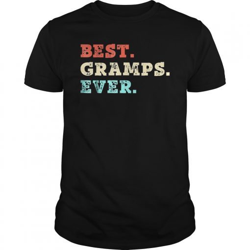 Mens Best Gramps Ever T-shirt Vintage Retro Father's Day Gift