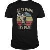 Mens Best Papa By Par Retro Vintage Father's Day Golf T-Shirt