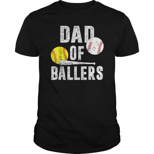 Mens Dad Of Ballers Gifts T-shirt