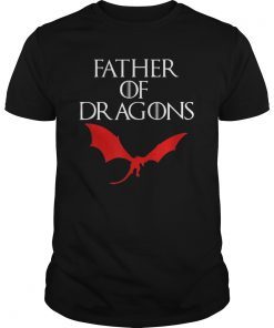 Mens FATHER OF DRAGONS T SHIRT Gifts for Dads