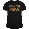 Mens Funny Dog Shirt Grand Paw Doggy Puppy Lover Grandpa Vintage T-Shirt