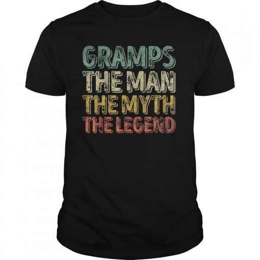 Mens Gramps The Man The Myth The Legend Father's Day T-Shirt
