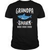 Mens Grandpa Shark Funny T-Shirt
