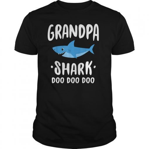 Mens Grandpa Shark Funny T-Shirt