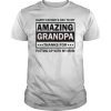 Mens Happy Father's Day To My Amazing Grandpa Tee Shirt Gift For Dad