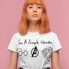 Mens Im A Simple Woman Who Love Harry Potter Avengers and Game Of Thrones Gift Tee Shirt