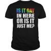 Mens Is It Gay In Here Or Is It Just Me LGBT Funny Gift Tshirt