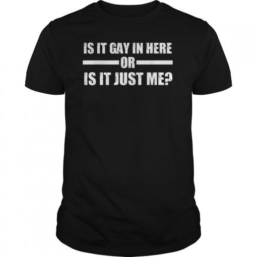 Mens Is It Gay In Here Or Is It Just Me LGBT Pride Gift Tshirt