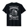 Mens Never Underestimate An Old Man Who Was Born In September T-Shirt