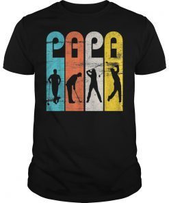 Mens Retro Golfing Papa T-Shirt Golfer Father's Day Gift Grandpa