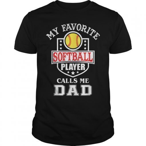 Mens Softball Dad Shirt Fathers Day Gift T-Shirts