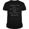 Mens Thanks For Not Hitting It And Quitting It Happy Father's Day Gift Tee Shirt