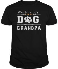 Mens World's Best Dog Grandpa T-Shirt