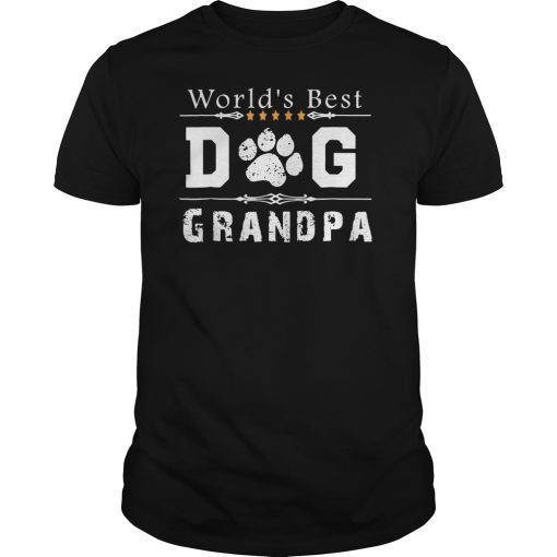 Mens World's Best Dog Grandpa T-Shirt