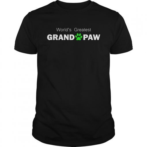 Mens World's Greatest GrandPAW T-Shirt - Gift for Grandpa