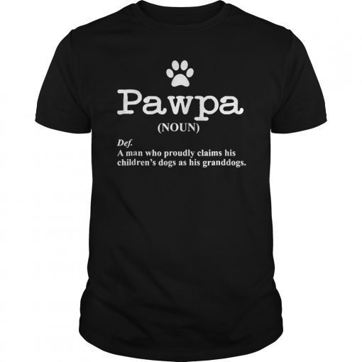 Mens funny dog grandpa t-shirt Pawpa