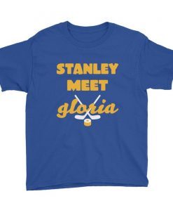 Mens stanley meet gloria blues stanley cup t shirt Short-Sleeve Unisex Tee Shirts