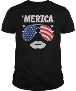 Merica Sunglasses 4th of July Family Matching T-Shirt Women