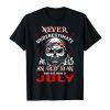 Never Underestimate Old Man Who Was Born In July Gift Tshirt