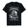 Never underestimate an old man who was born in June t-shirt