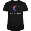 Not A Phase Bisexual LGBTQ Bi Pride Flag Moon T-Shirt