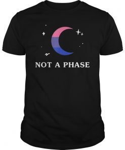 Not A Phase Bisexual LGBTQ Bi Pride Flag Moon T-Shirt