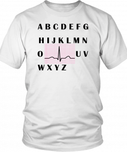 PQRST HEARTBEATS NURSE T-SHIRT ALPHABET PQRST WAVE NURSE T-SHIRT