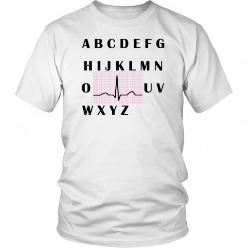 PQRST HEARTBEATS NURSE T-SHIRT ALPHABET PQRST WAVE NURSE T-SHIRT