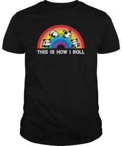 Panda This Is How I Roll Bambu Brand Bear Sushi Food Cute Tee Shirt