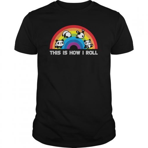 Panda This Is How I Roll Bambu Brand Bear Sushi Food Cute Tee Shirt