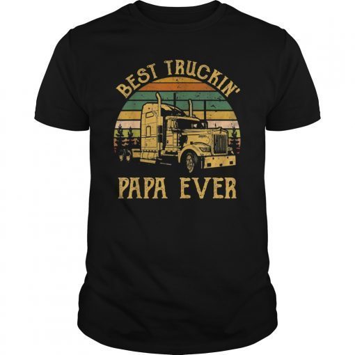 Papa Truck Driver Gifts T-Shirt Trucker Pride Tee