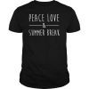 Peace Love And Summer Break Teacher Students Summer Vacation Tee Shirt