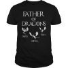 Personalized Custom Name Father Of Dragons Shirt - Funny Dad T-Shirt