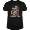 Pitbull Dad 4th of July American Flag T-Shirt