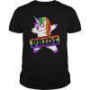 Pride LGBT Gay Be Lesbian Unicorn Dabbing Funny Shirt