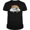 Pride LGBT Gay Be Lesbian Unicorn Dabbing T-Shirt
